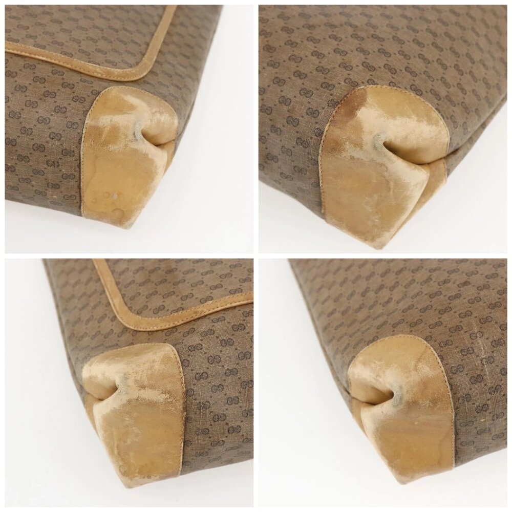 GUCCI Micro GG Supreme Web Sherry Line Bag PVC Beige 002 904 0223 Auth 156847 - Picture 14 of 16
